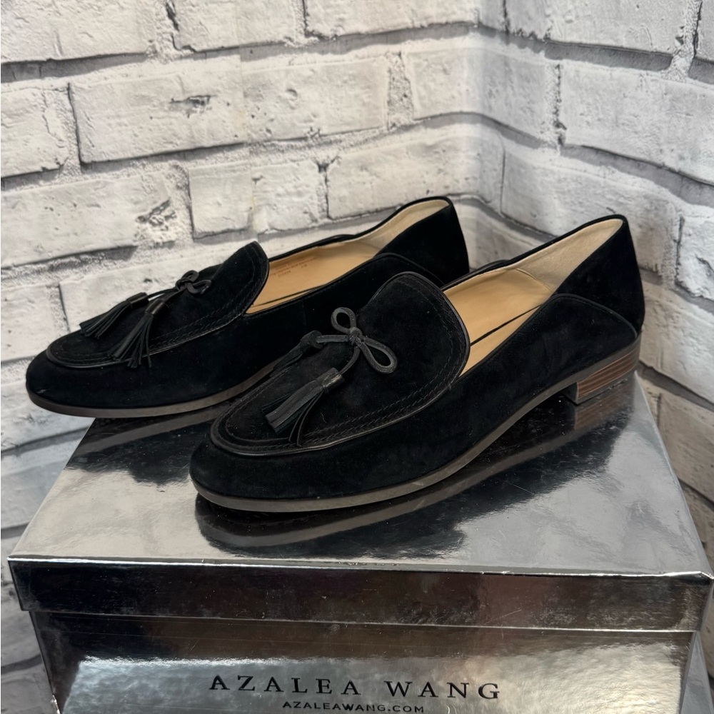 Cole Haan Pinch Suede Black Tassel Loafers | Size 10
